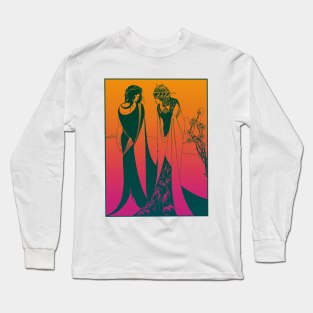 Salome and her mother (green on pink) Long Sleeve T-Shirt